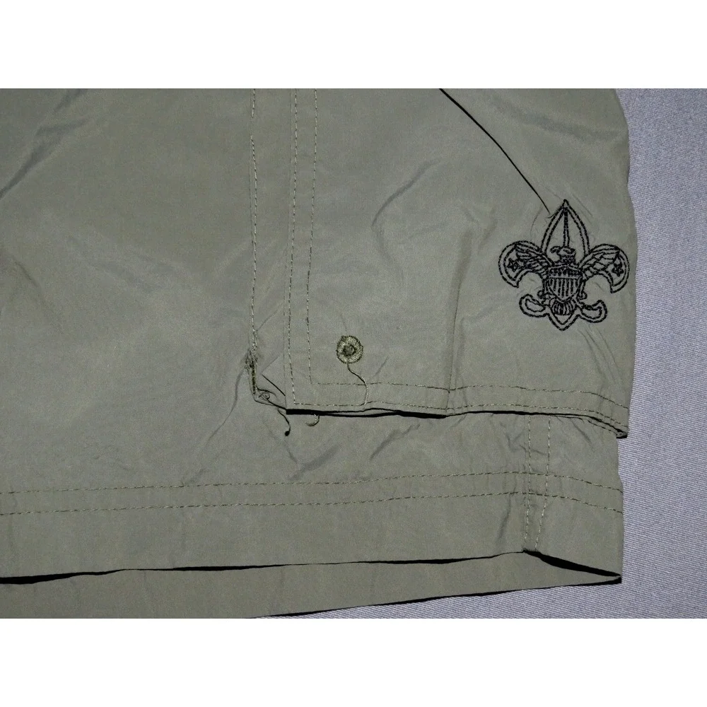 Boy Scouts of America 100% Nylon Vintage Green‎ Hiking Shorts Adult Small / 30